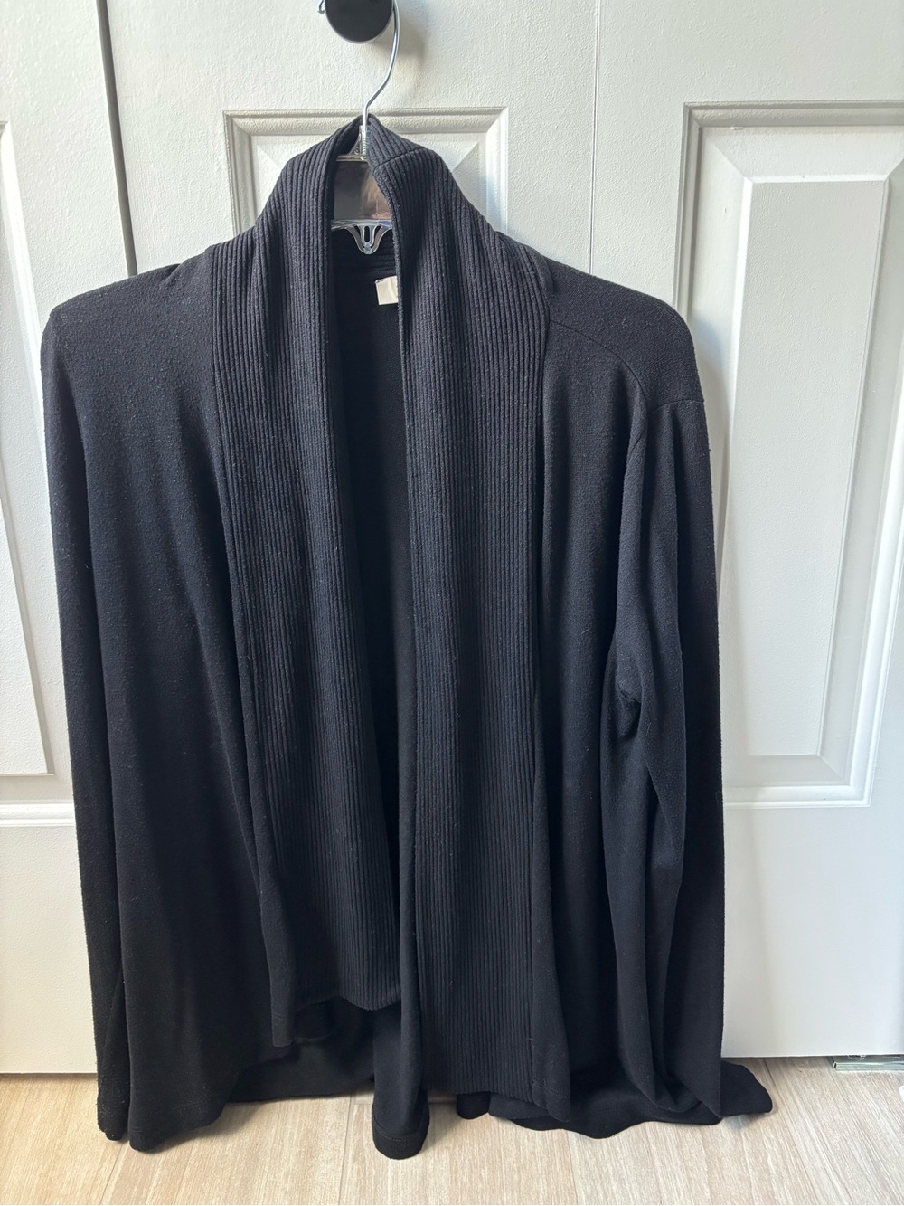 Loft Black Women’s XXS Open-Front Shawl Collar Sweater
